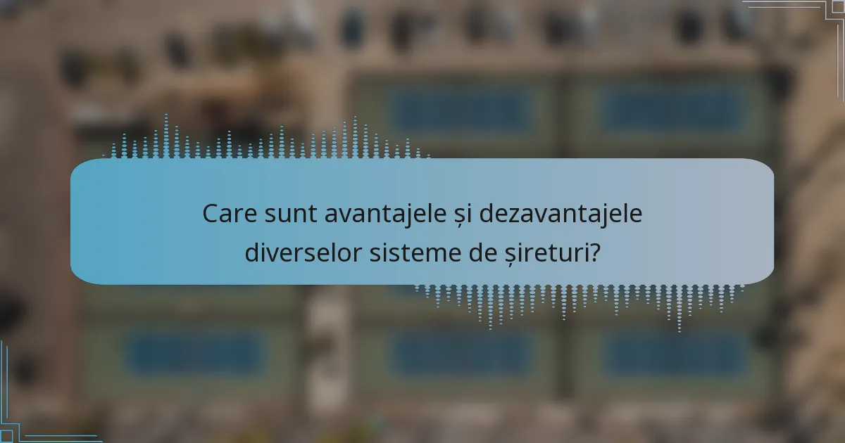 Care sunt avantajele și dezavantajele diverselor sisteme de șireturi?