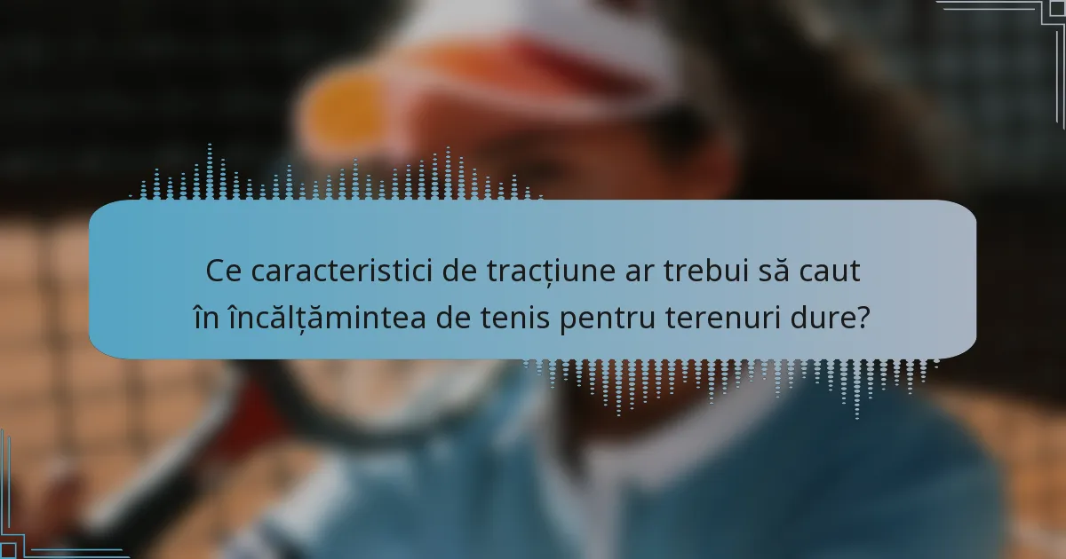 Ce caracteristici de tracțiune ar trebui să caut în încălțămintea de tenis pentru terenuri dure?