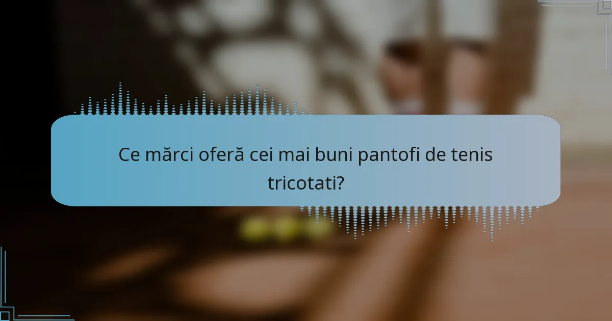 Ce mărci oferă cei mai buni pantofi de tenis tricotati?