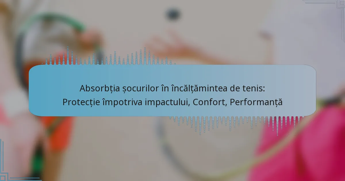 Absorbția șocurilor în încălțămintea de tenis: Protecție împotriva impactului, Confort, Performanță