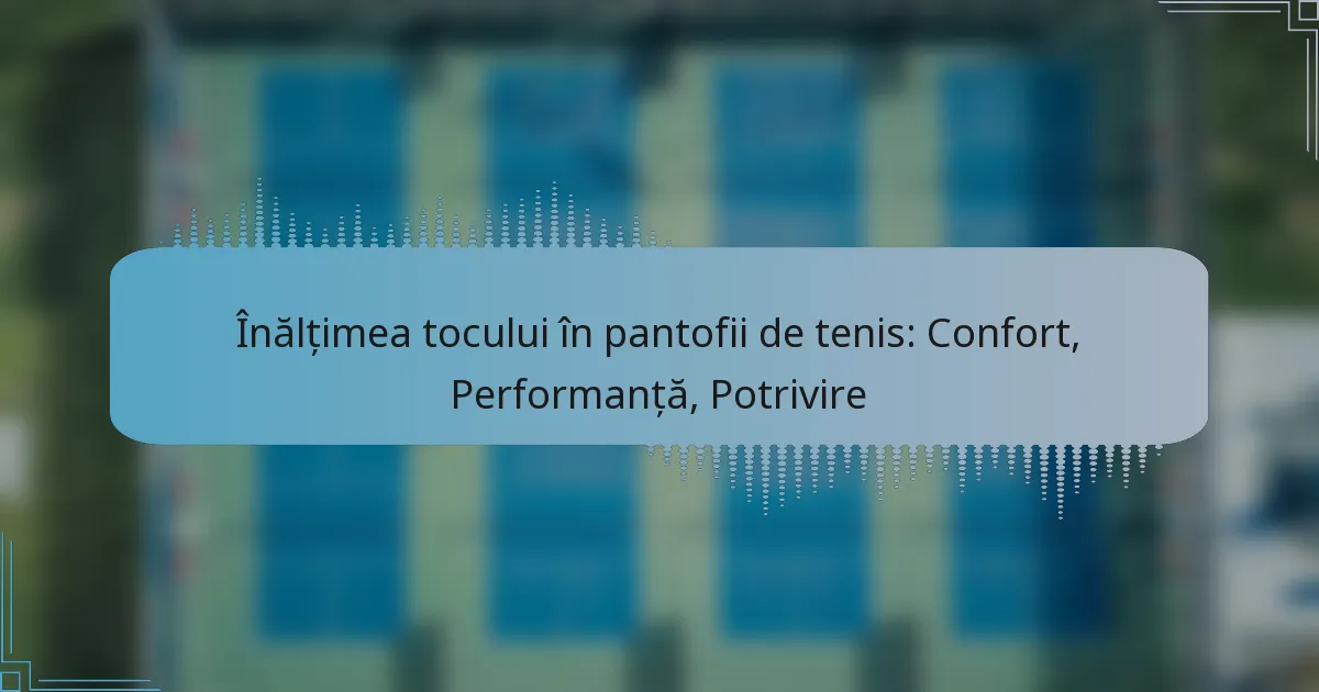 Înălțimea tocului în pantofii de tenis: Confort, Performanță, Potrivire