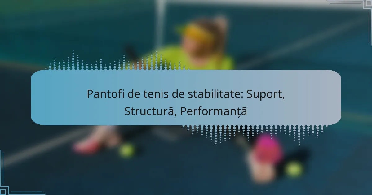 Pantofi de tenis de stabilitate: Suport, Structură, Performanță