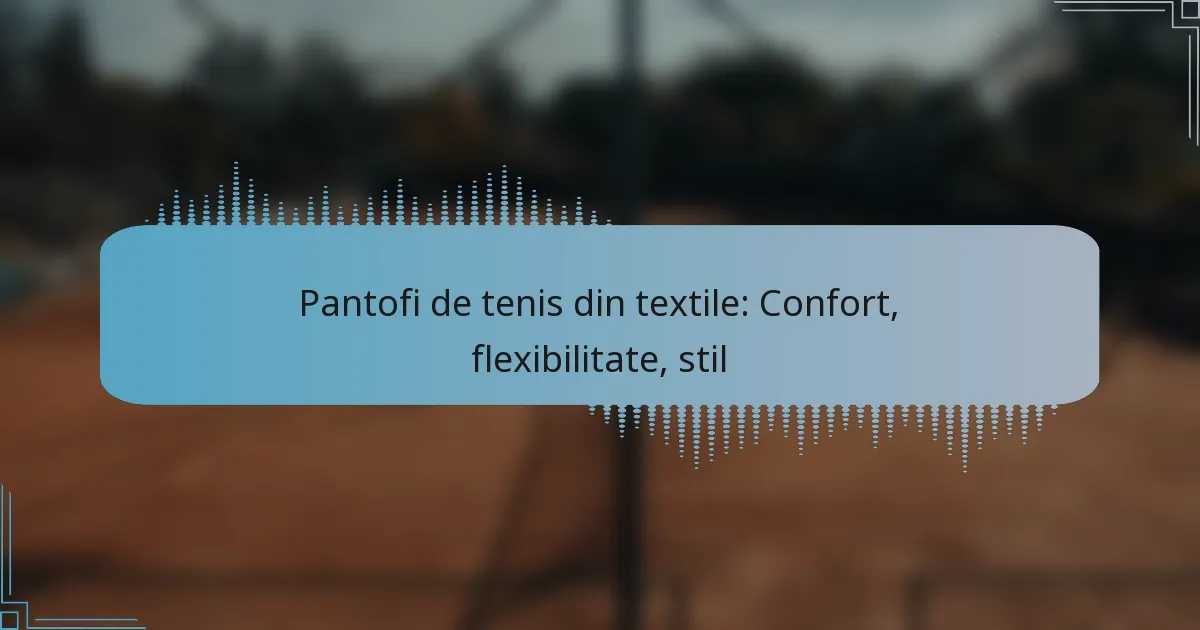 Pantofi de tenis din textile: Confort, flexibilitate, stil