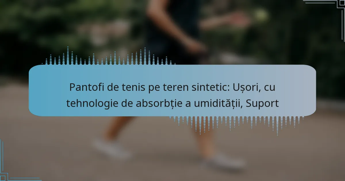 Pantofi de tenis pe teren sintetic: Ușori, cu tehnologie de absorbție a umidității, Suport
