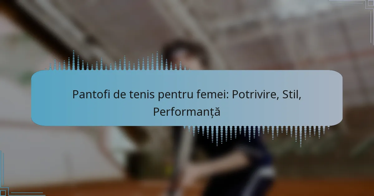 Pantofi de tenis pentru femei: Potrivire, Stil, Performanță