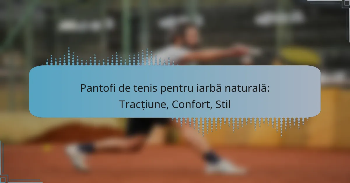 Pantofi de tenis pentru iarbă naturală: Tracțiune, Confort, Stil