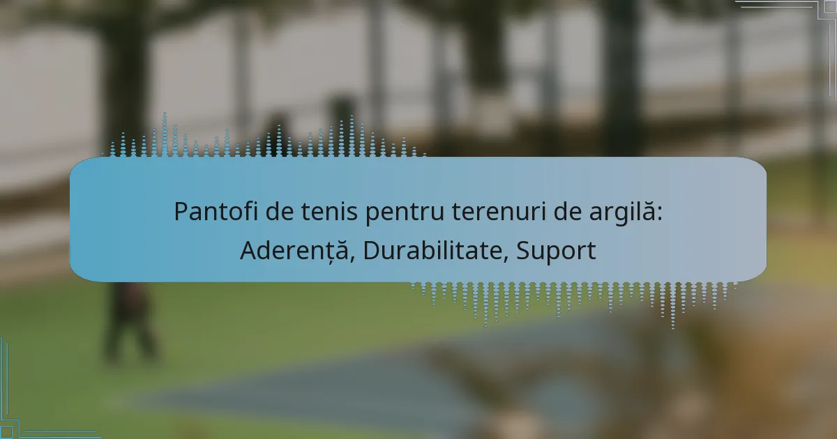 Pantofi de tenis pentru terenuri de argilă: Aderență, Durabilitate, Suport