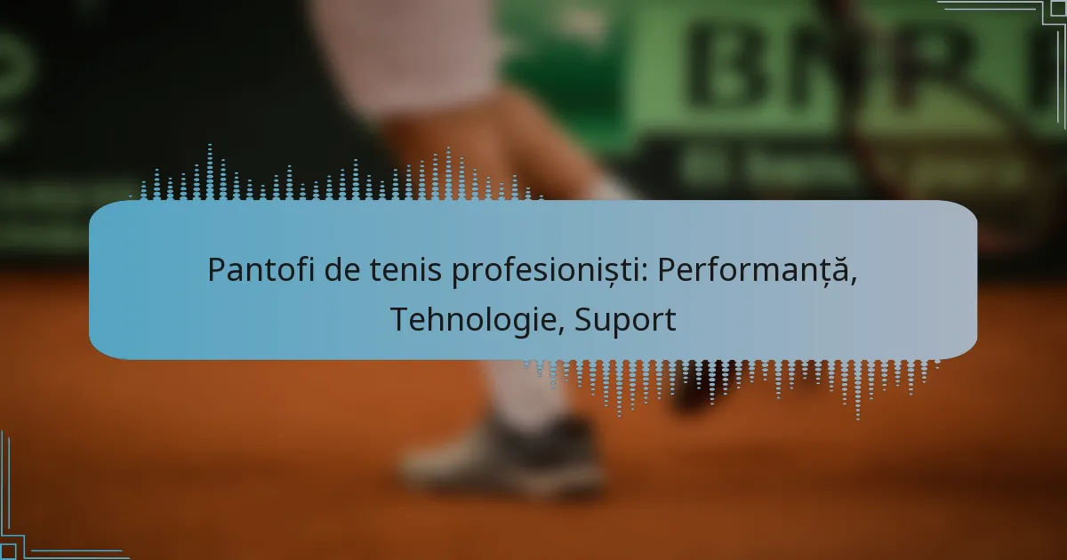 Pantofi de tenis profesioniști: Performanță, Tehnologie, Suport