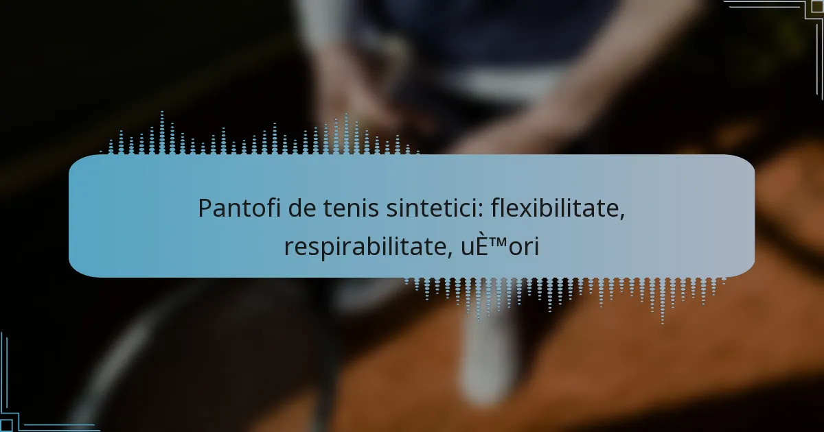 Pantofi de tenis sintetici: flexibilitate, respirabilitate, ușori