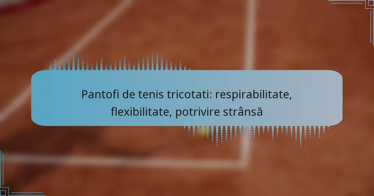 Pantofi de tenis tricotati: respirabilitate, flexibilitate, potrivire strânsă