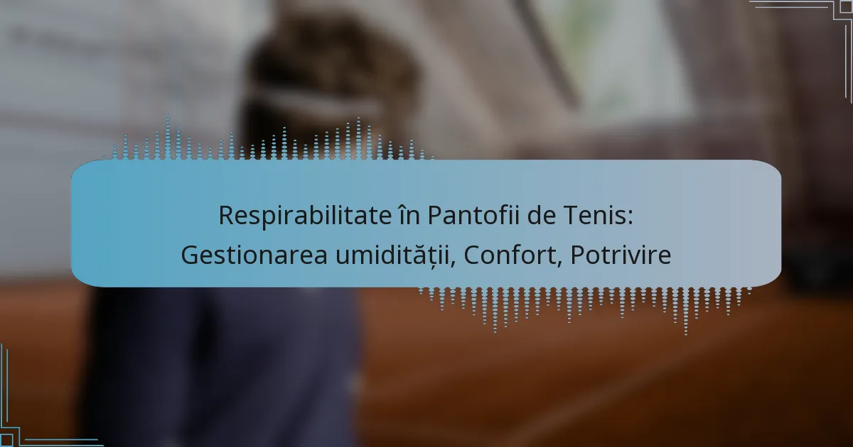 Respirabilitate în Pantofii de Tenis: Gestionarea umidității, Confort, Potrivire