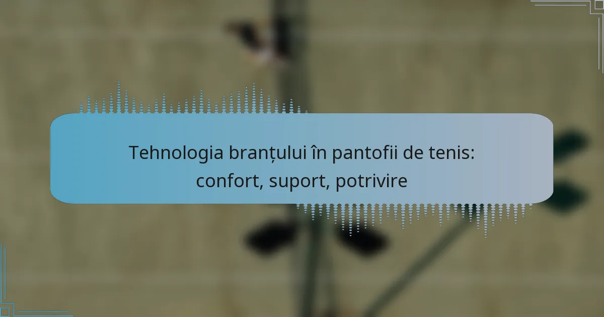 Tehnologia branțului în pantofii de tenis: confort, suport, potrivire
